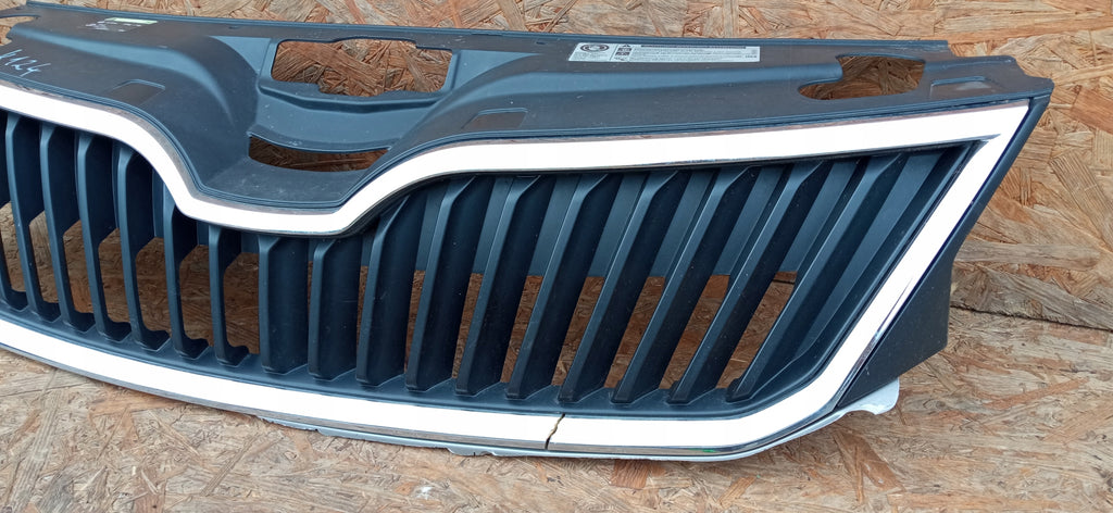 SKODA RAPID 12- KÜHLERGRILL GITTER STOßSTANGENGRILL VORNE CHROM 5JA853668
