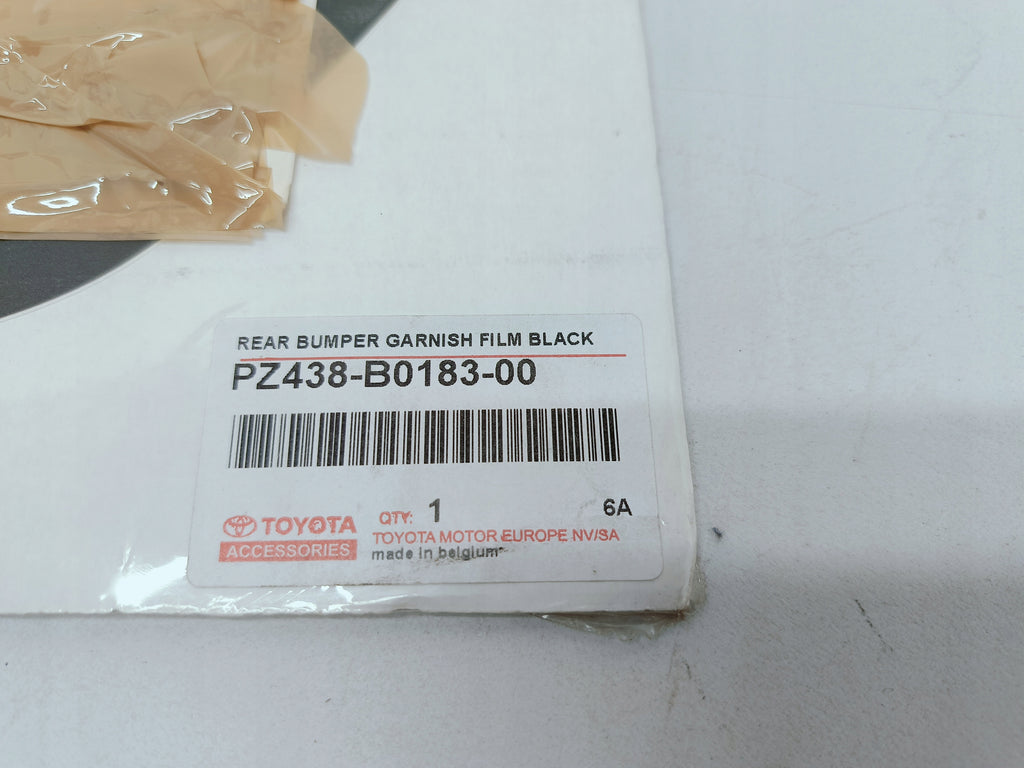 TOYOTA YARIS – AUFKLEBER SCHUTZFOLIE HECKSTOSSFÄNGER PZ438-B0183-00