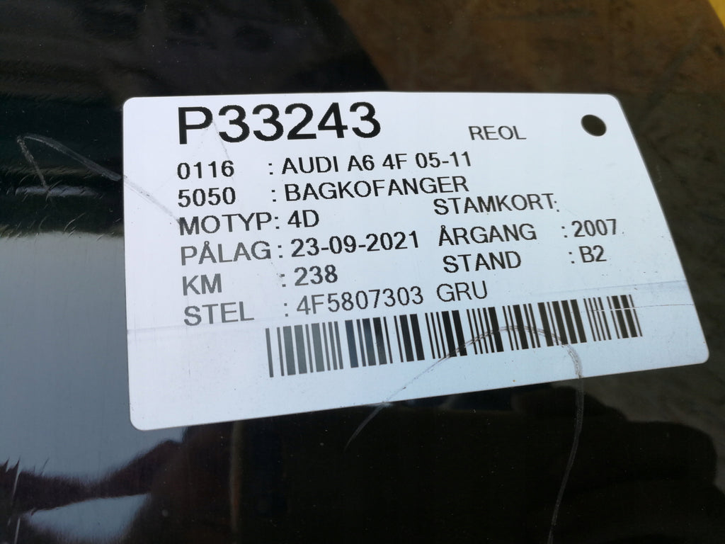 AUDI A6 C6 4F 4F5 05-11 LIMOUSINE PDC STOSSFÄNGER HINTEN 4F5807303