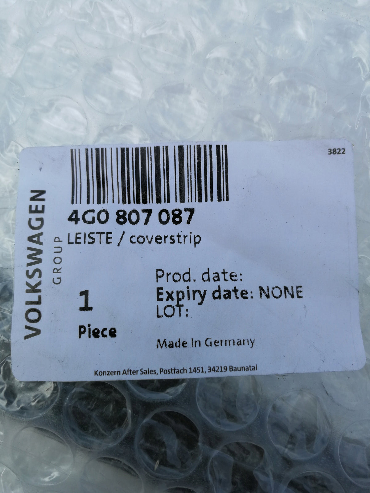 Audi A6 C7 4G0 Trim Strip Atrapy Grille New OE — photo 3 of 4
