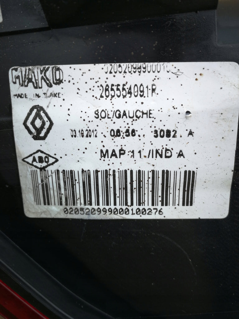 RENAULT CLIO IV HB 12- LAMPA LEWY TYŁ LEWA TYLNA 265554091R