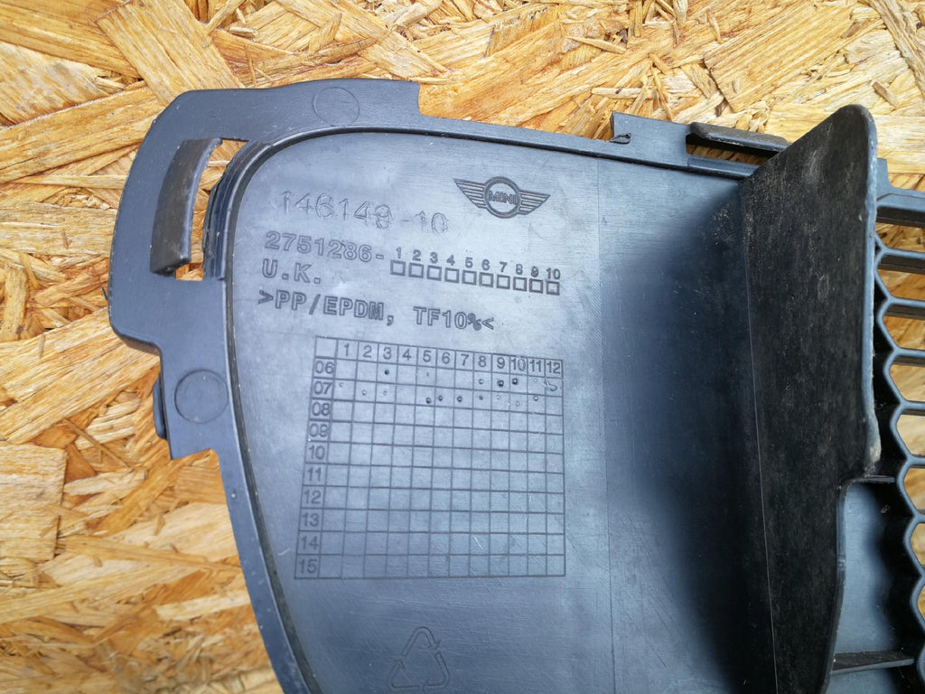 MINI COOPER S R56 R57 06- ATTRAPPE GRILL UNTEN STOSSSTANGE VORNE 2751286