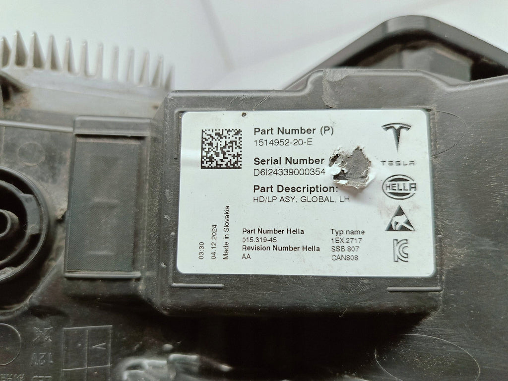 TESLA MODEL 3 M3 MY Y LIFT 20- SCHEINWERFER LINKS VOLL LED EU 1514952-20-E