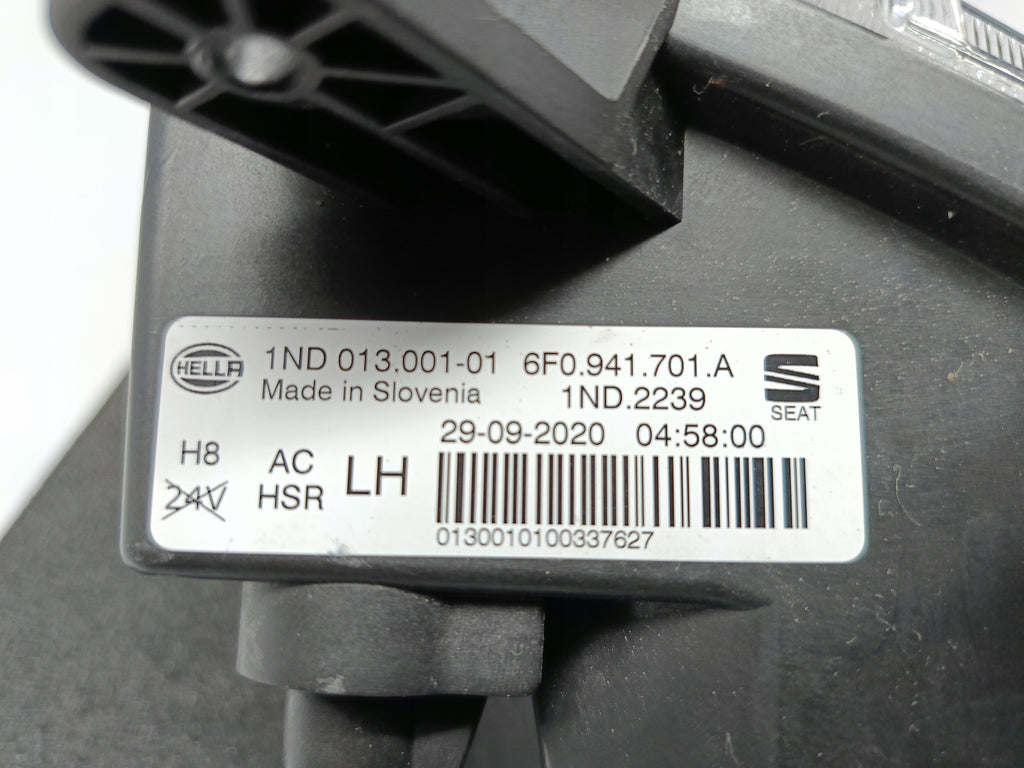 SEAT IBIZA V 5 6F 17- HALOGEN LAMPA PRZECIWMGIELNA LEWY PRZÓD H8 6F0941701A