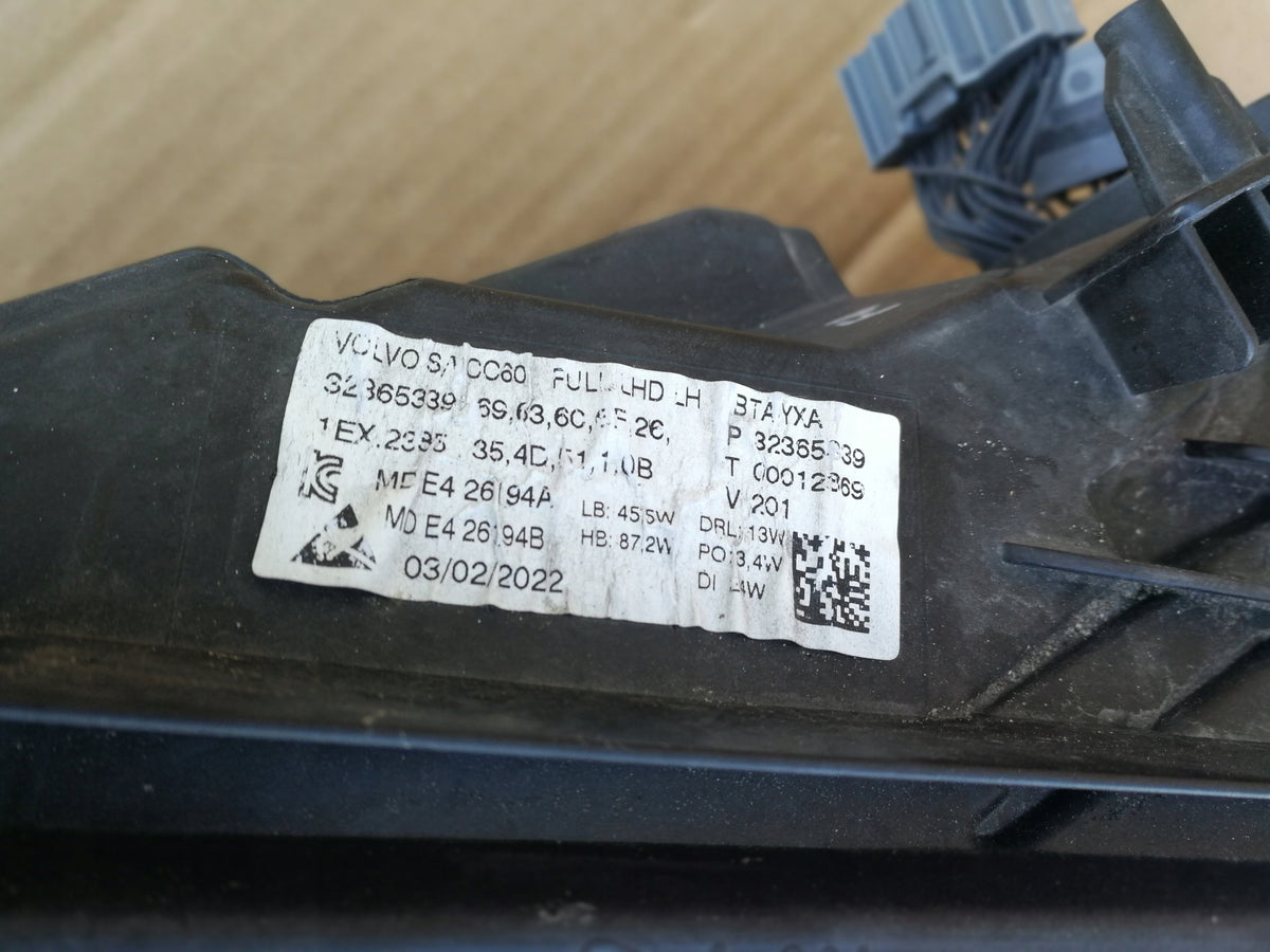 Volvo V60 S60 II 18- Vorne Links Leuchte Full LED 32365339 EU — Foto 8 von 13