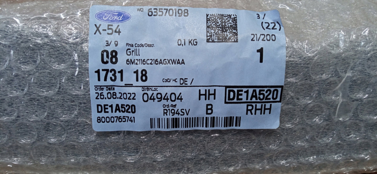 Ford S-Max 06- Lufteinlass Luft Gitter Abdeckung Rechts Kotflügel 6M2116C216AGW — Foto 4 von 10