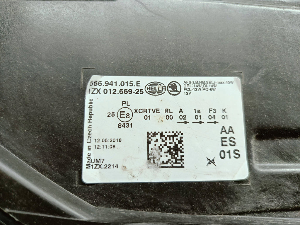 Skoda Kodiaq 17- SCHEINWERFER LINKS VORN FULL LED EU 566941015E