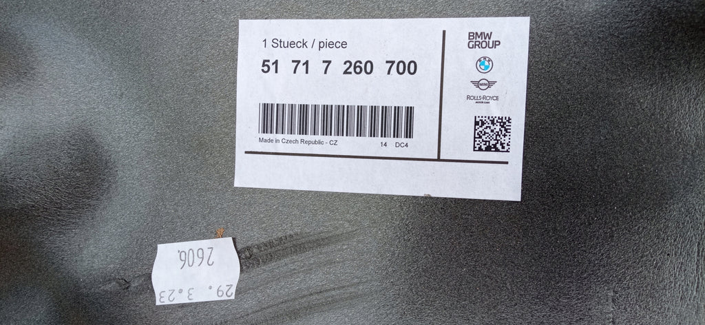 BMW 3 F30 F31 11- NADKOLE PRAWY PRZÓD CZĘŚĆ TYLNA NOWE 51717260700