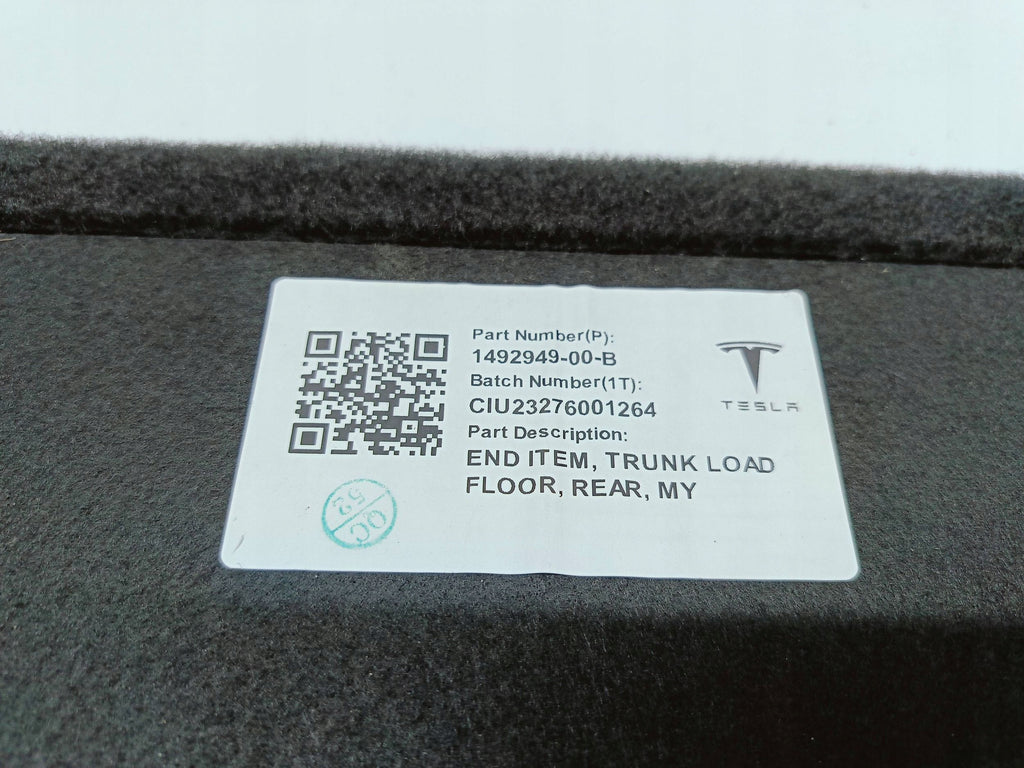 Tesla Model Y MY 20- BODEN UNTERES REGAL TEPPICHBODEN KOFFERRAUM 1492949-00-B