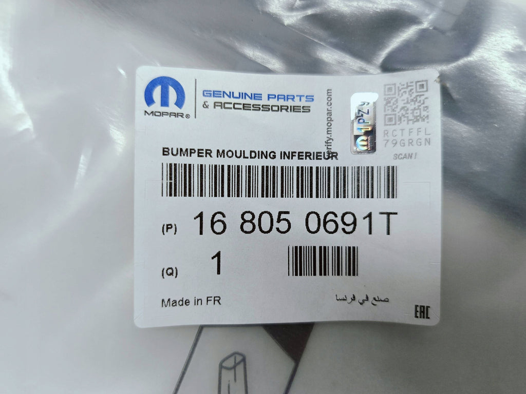 Opel Mokka II B 20- LISTWA OZDOBNA DOLNA DEKOR ZDERZAKA PRZÓD 9835513780