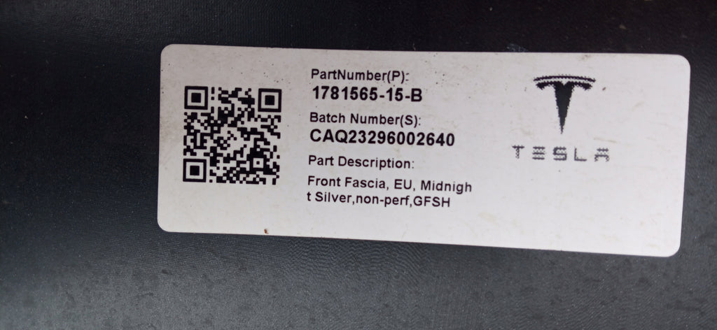 TESLA MODEL 3 III M3 LIFT HIGHLAND 23- ZDERZAK PRZÓD PRZEDNI 1781565-15-B