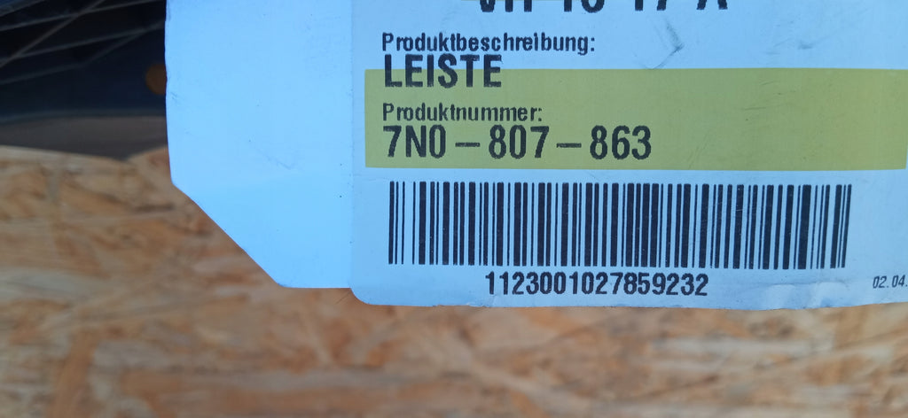 VOLKSWAGEN SHARAN II 11- HALTERUNG MITTELHALTERUNG HINTEN STOSSFÄNGER 7N0807863