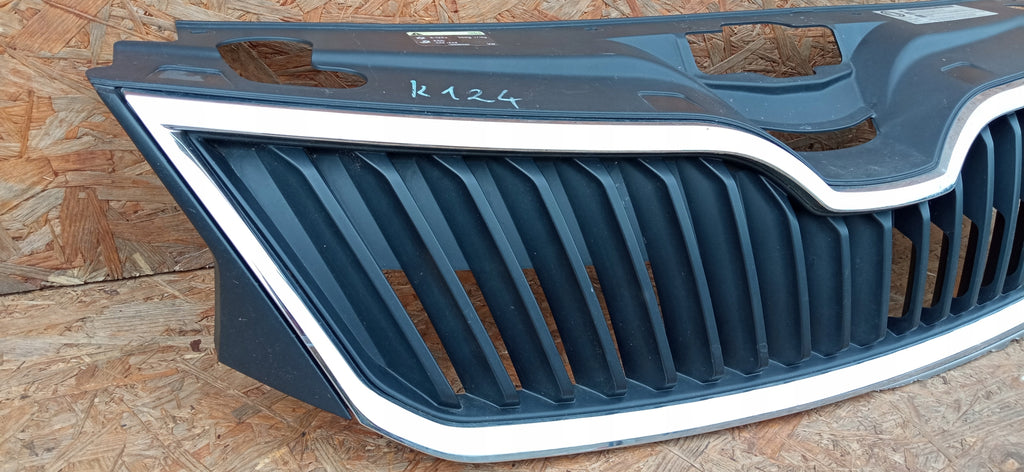 SKODA RAPID 12- KÜHLERGRILL GITTER STOßSTANGENGRILL VORNE CHROM 5JA853668