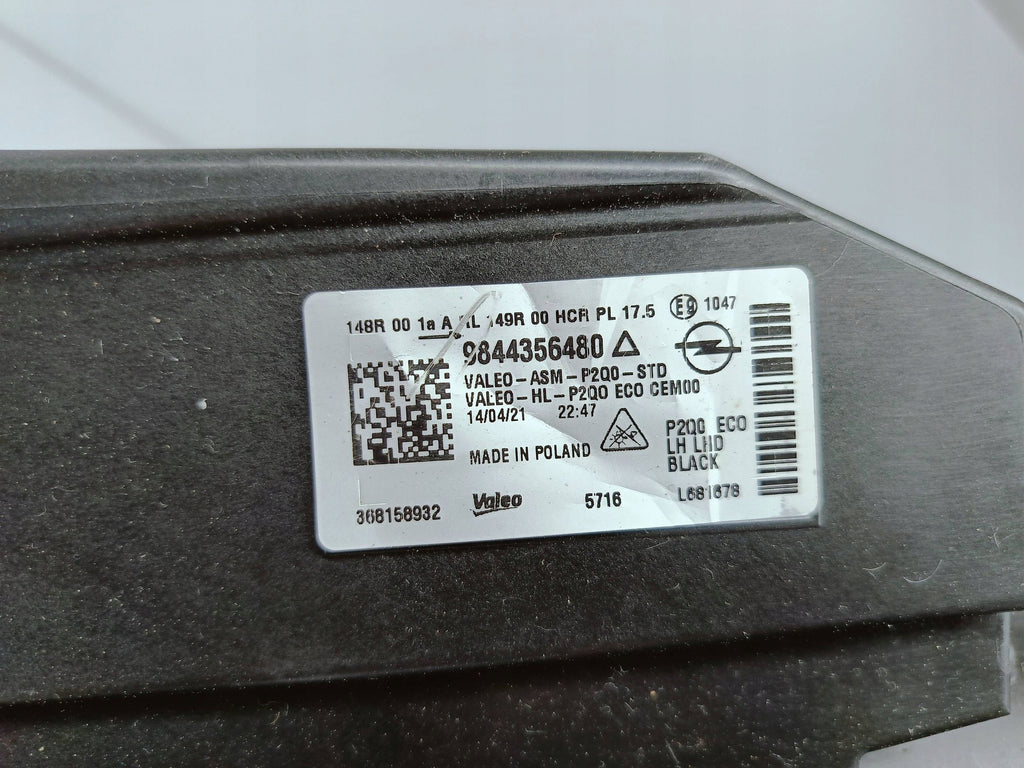 Opel Mokka II B 20- LAMPA LEWA PRZÓD PRZEDNIA FULL LED EU 9844356480