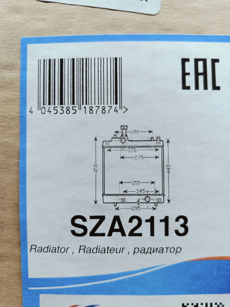 Suzuki Alto NISSAN PIXO 09- CHŁODNICA SILNIKA WODY AVA COOLING SZA2113