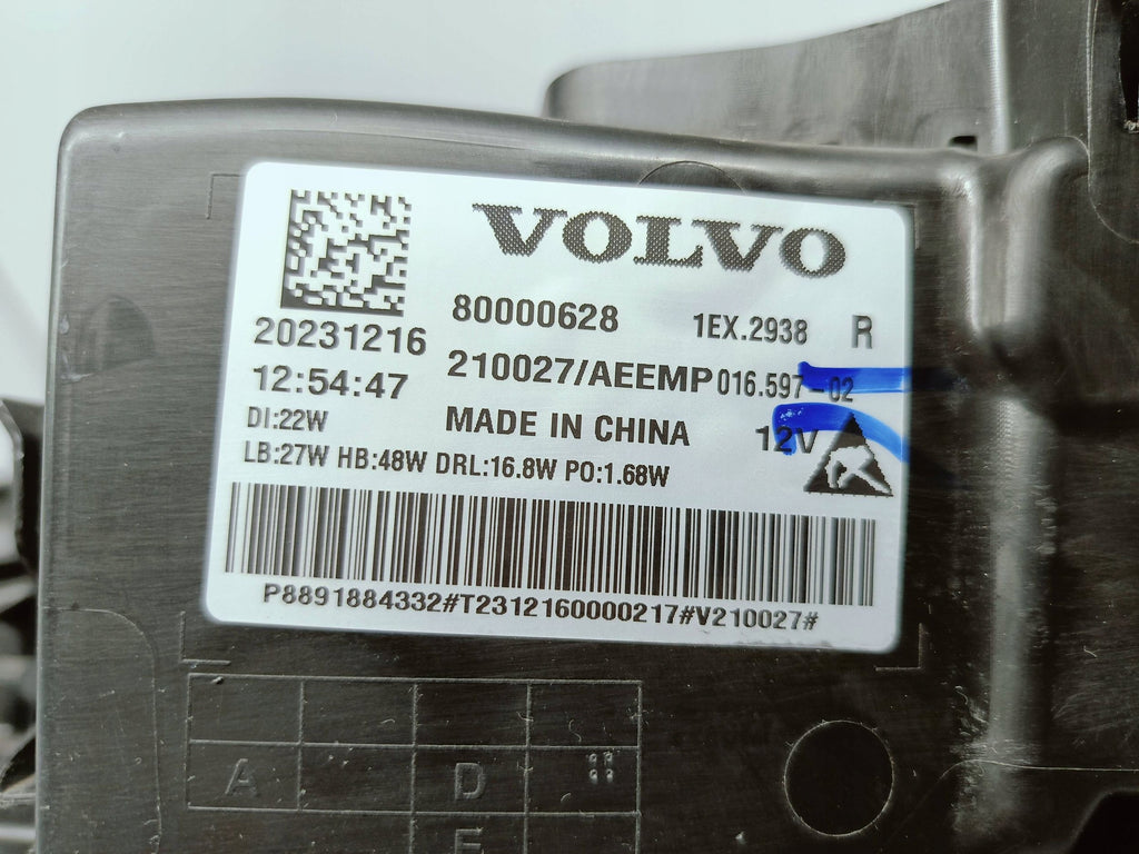 Volvo EX30 EX-30 23- LAMPA PRAWA PRZÓD PRZEDNIA FULL LED EU 80000628