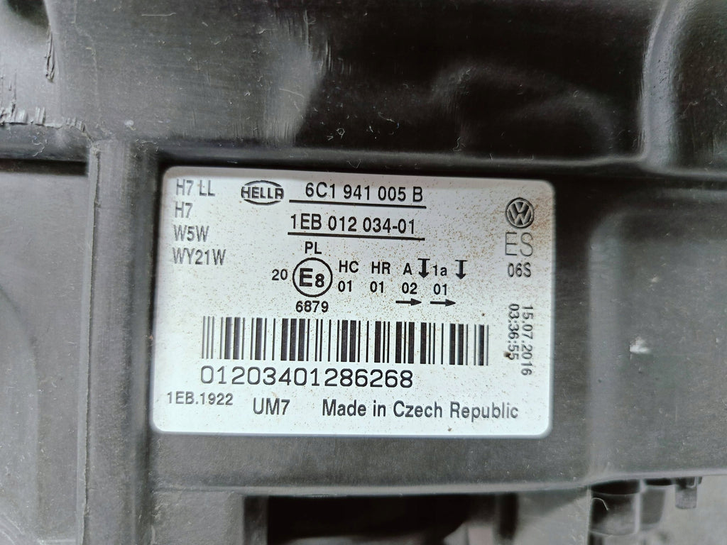 Volkswagen Polo V 6R LIFT 14- LAMPA LEWA PRZÓD PRZEDNIA ZWYKŁA 6C1941005B