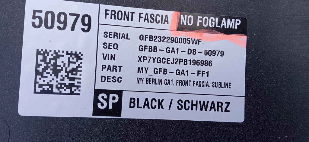 TESLA MODEL Y OHNE PDC GFB232290005WF STOSSFÄNGER VORNE