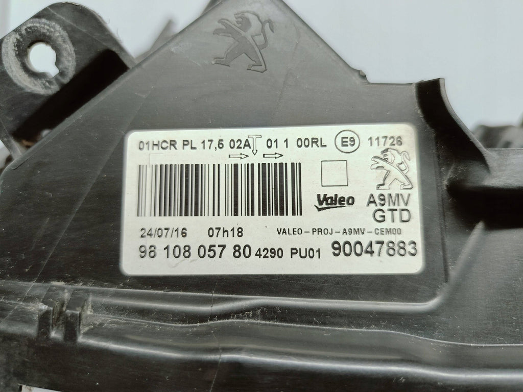 Peugeot 208 I LIFT 15- LAMPA LEWA PRZÓD PRZEDNIA SOCZEWKA+LED EU 9810805780