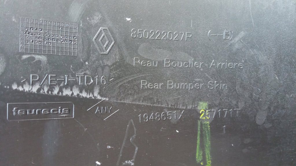 DACIA DUSTER II 17- HECKSCHÜRZE HINTEN ANSATZ 6XPDC 850222027R