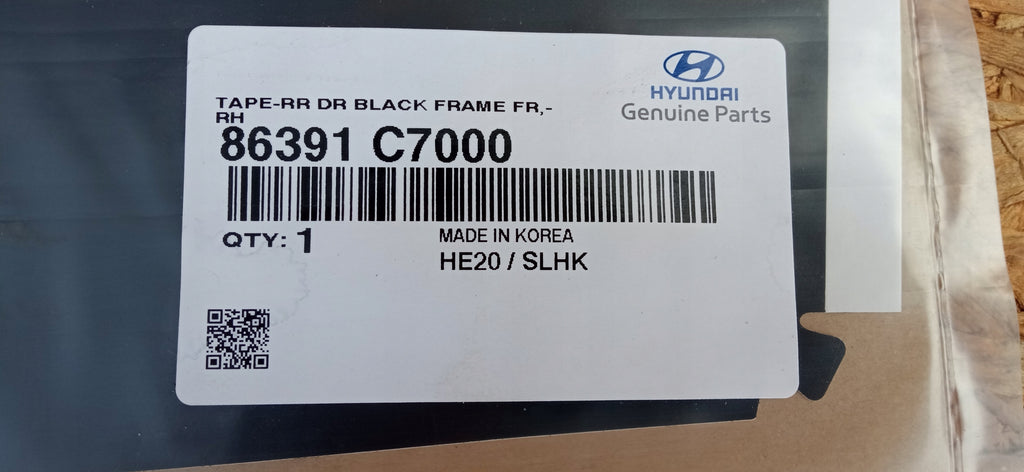 HYUNDAI I20 15- OKLEINA FOLIA NAKLEJKA DRZWI PRAWY TYŁ 86391C7000