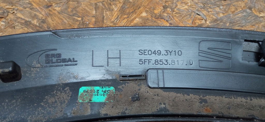 CUPRA FORMENTOR 19- LISTWA NAKŁADKA BŁOTNIKA LEWY TYŁ 5FF853817D