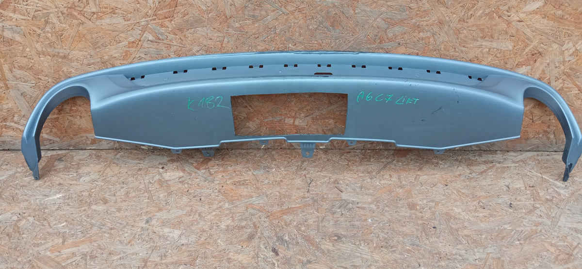 Audi A6 C7 Lift 10- Diffuser Filler Panel Spoiler Rear Bumper 4G0807521F — photo 1 of 10