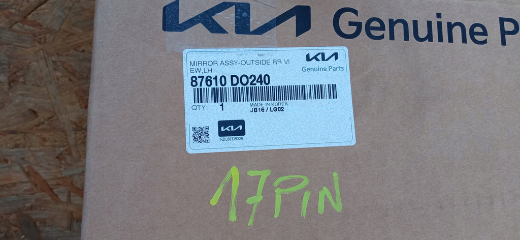 KIA EV9 MV 23- LUSTERKO LEWE 17 PIN ORYGINAŁ EU 87610-DO240