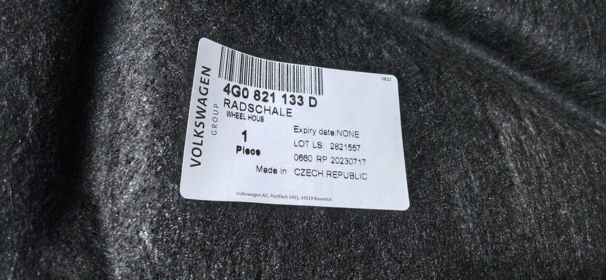 Audi A6 S6 S-Line C7 11- Front Left Wheel Arch Liner Left Front New 4G0821133D — photo 8 of 11