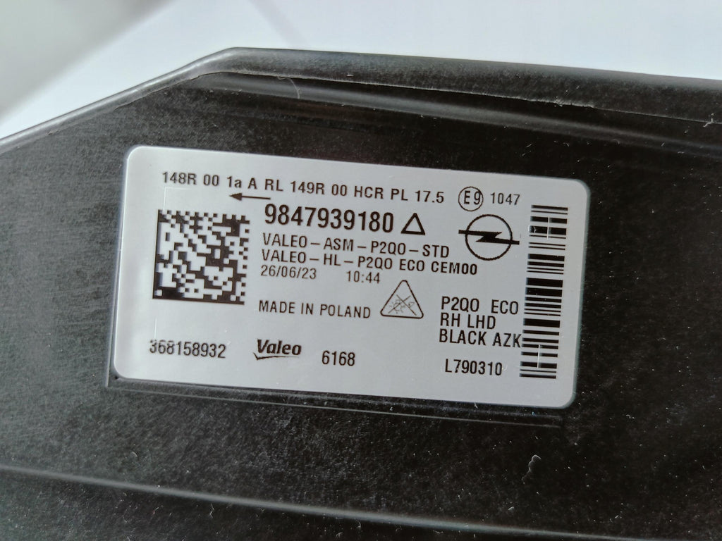 OPEL MOKKA B II 20- SCHEINWERFER RECHTS VORNE VOLL-LED EU 9847939180