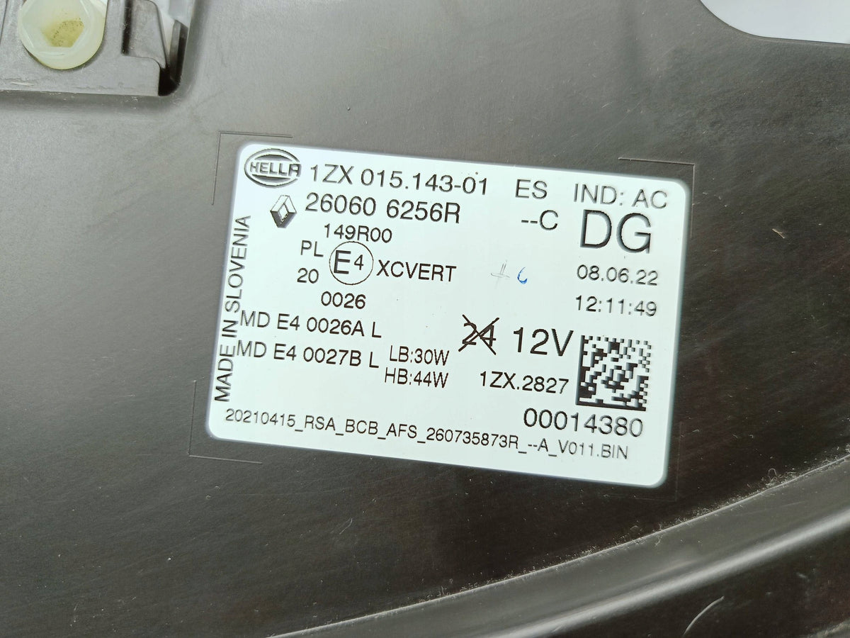 Renault Megane V 5 E-Tech 21- Vorne Links Leuchte Full LED EU 260606256R — Foto 13 von 15