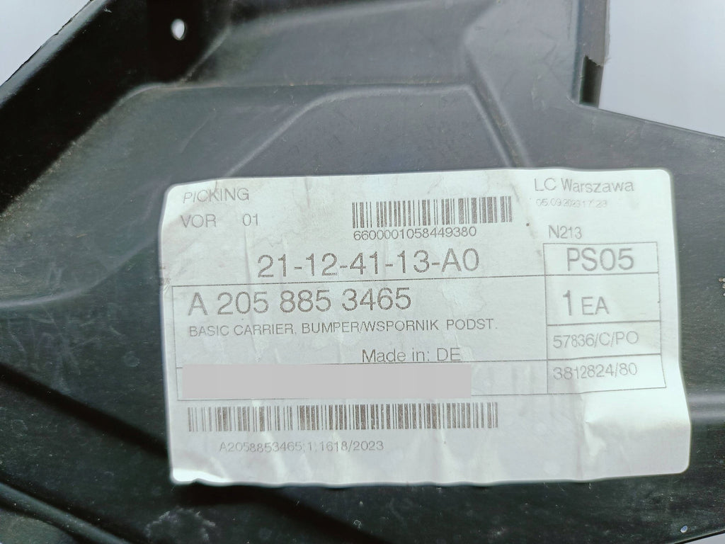 Mercedes-Benz C W205 14- ŚLIZG LEWY WSPORNIK ZDERZAKA PRZÓD A2058853465