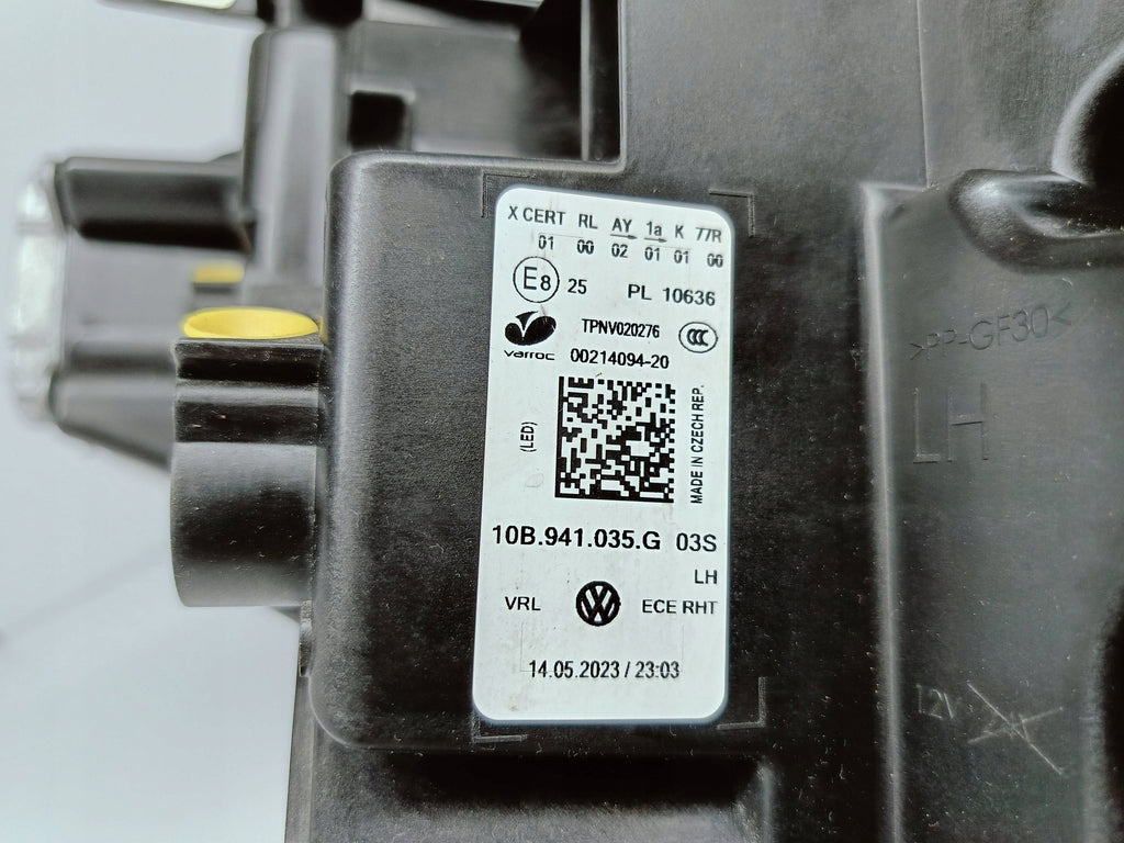 Volkswagen ID.3 ID 3 19- LAMPA LEWA PRZÓD PRZEDNIA IQ.LIGHT EU 10B941035G