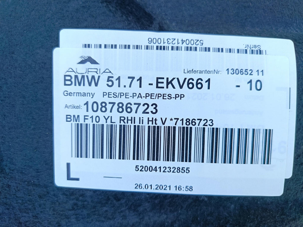 BMW 5 F10 F11 10- NADKOLE LEWY PRZÓD CZĘŚĆ TYLNA NOWE 51717186723