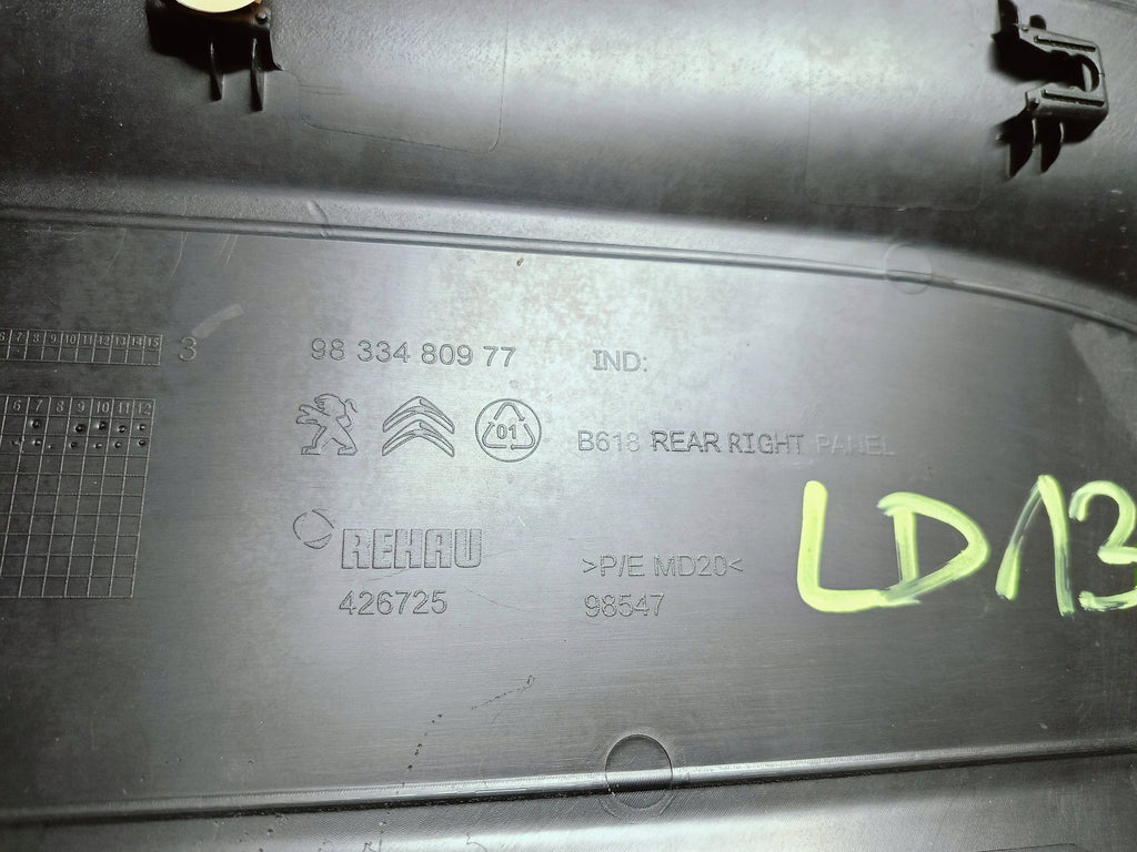 Citroen C3 III LIFT 20- ZIERLEISTE TÜRE RECHTS HINTEN 9833480977