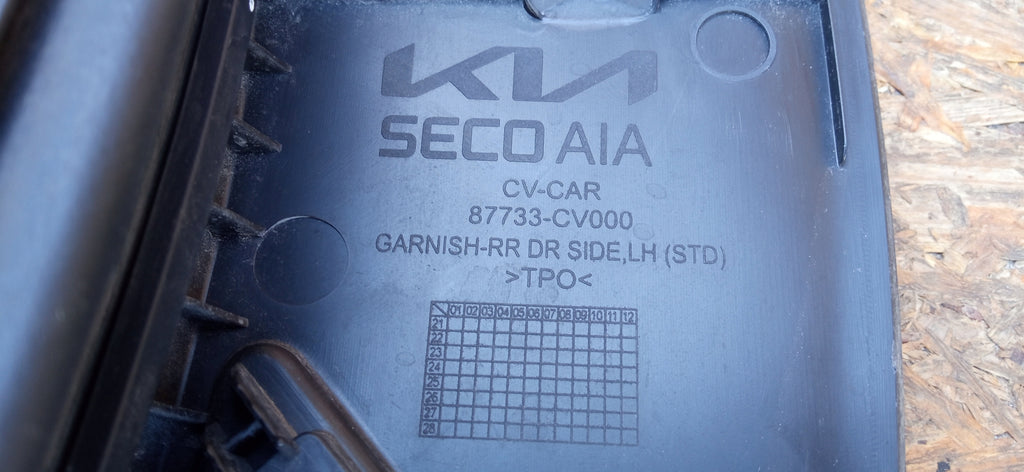 KIA EV6 2021- LISTWA NAKŁADKA DRZWI LEWY TYŁ LEWA TYLNA 87733-CV000