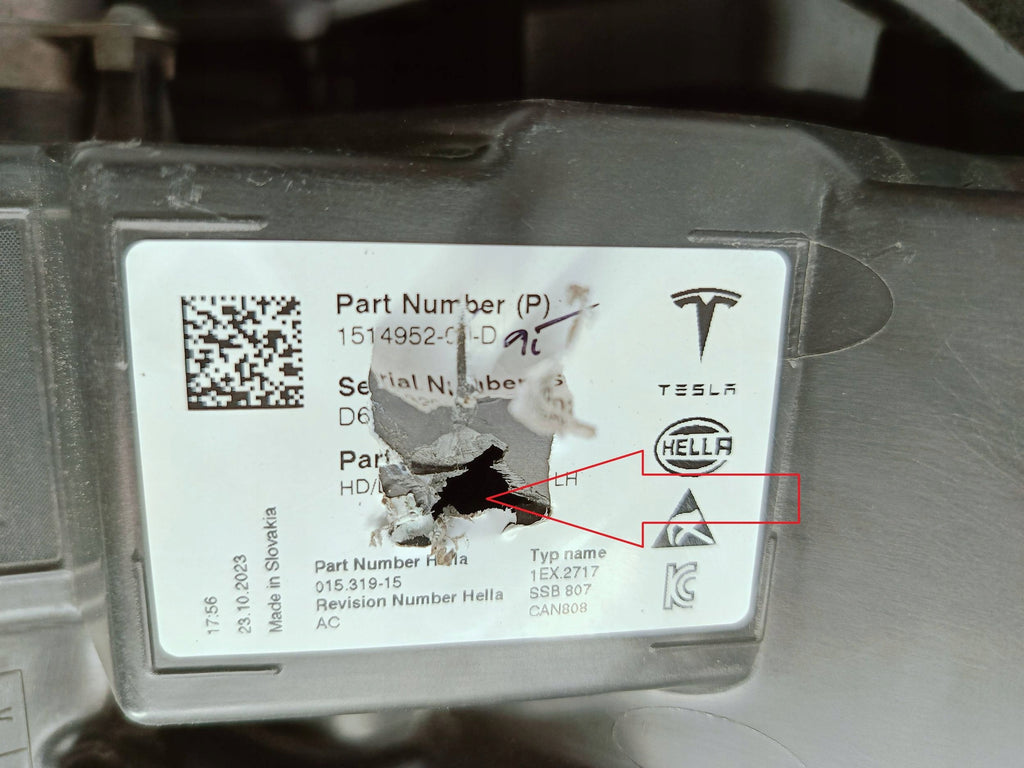 TESLA MODEL 3 M3 LIFT MY Y 20- LAMPA LEWA PRZÓD FULL LED EU 1514952-00-D