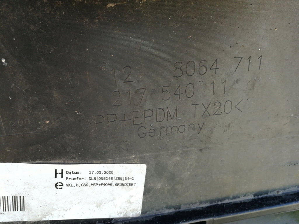 BMW 5 G30 SEDAN MPAKIET M-PAKIET 16- PDC ZDERZAK TYŁ TYLNY 511280E4711