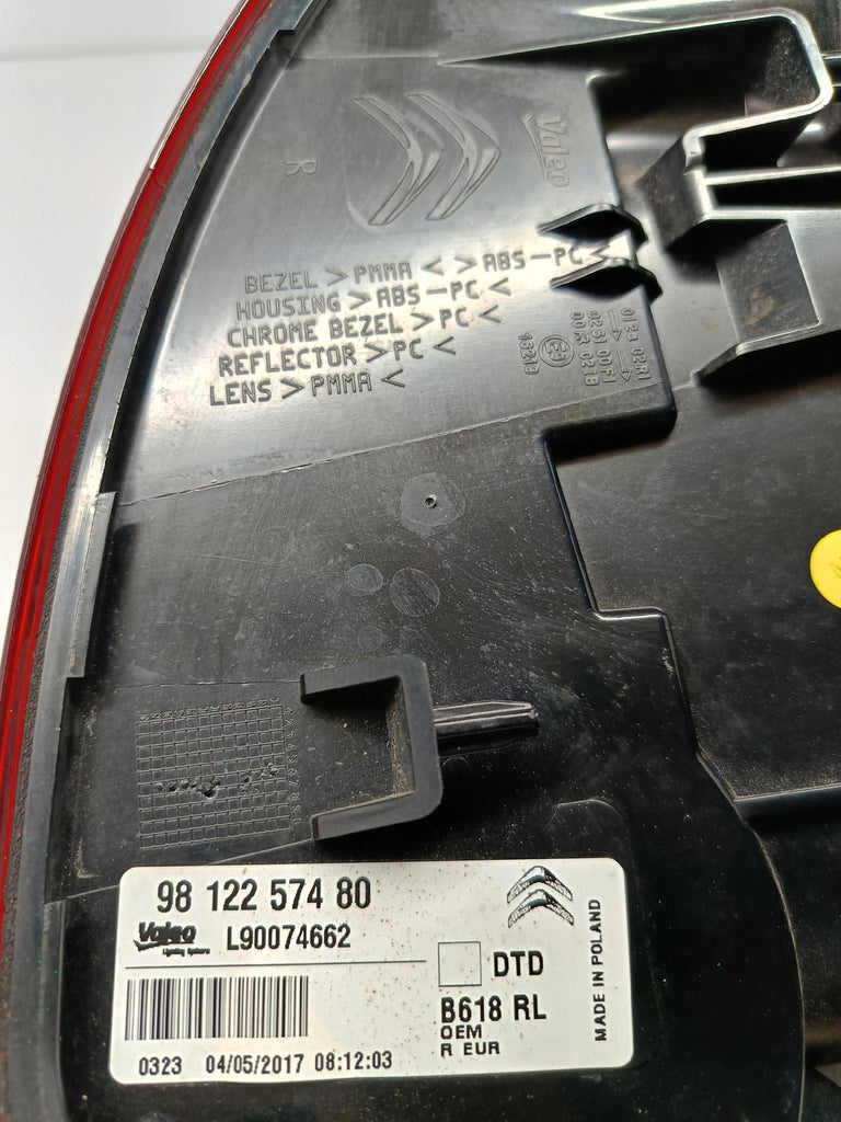 CITROEN C3 III 16- LAMPA PRAWA TYLNA PRAWY TYŁ EU 9812257480