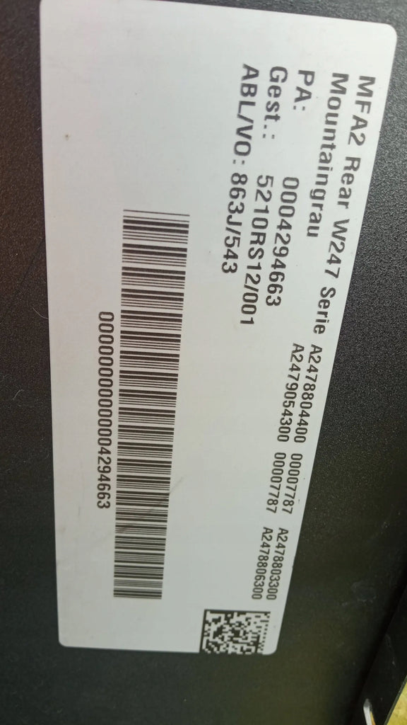 MERCEDES BENZ A247 W247 STOßSTANGE HINTEN