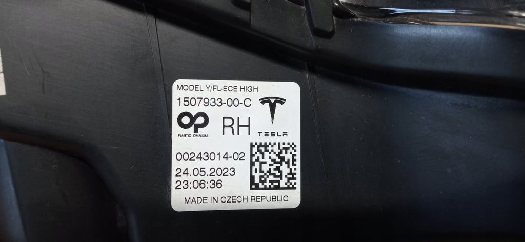 TESLA MODEL 3 Y LIFT 20- HALOGEN DRL PRAWY LAMPA PRAWA 1507933-00-C