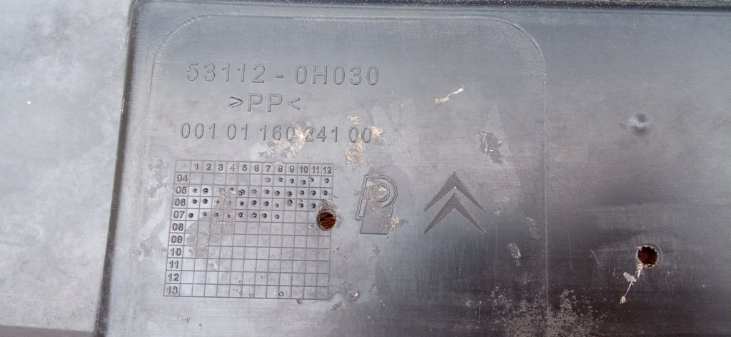 CITROEN C1 05- KRATKA ATRAPA GRILL ZDERZAKA PRZEDNIEGO 53112-0H030