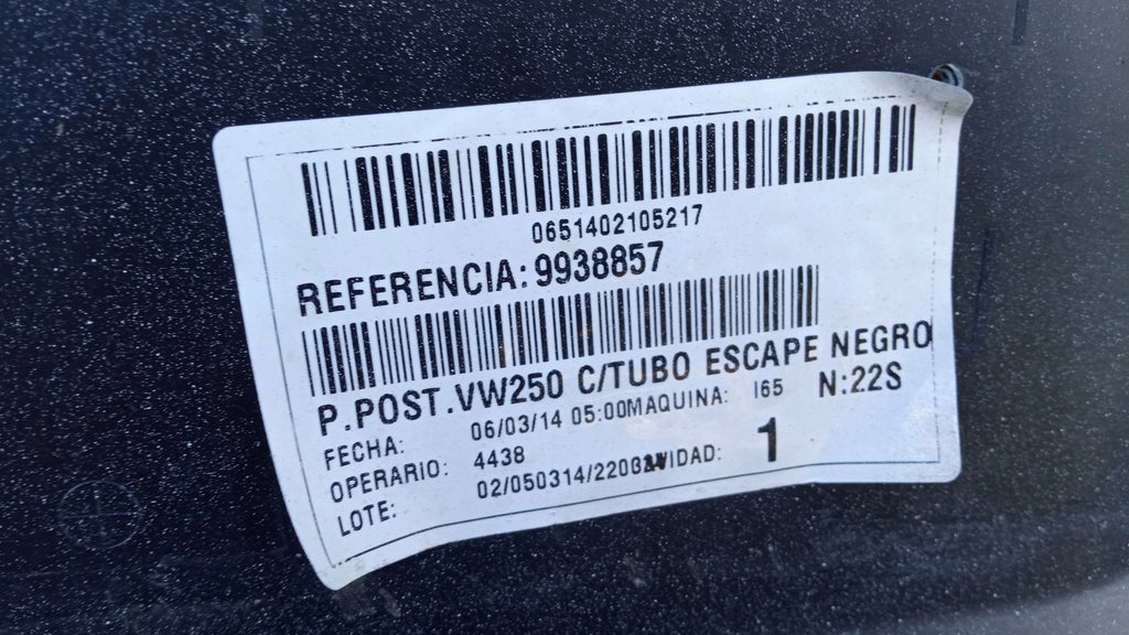 VOLKSWAGEN POLO V 5 6R 09- ZDERZAK TYŁ TYLNY BEZ PDC 6R6807421