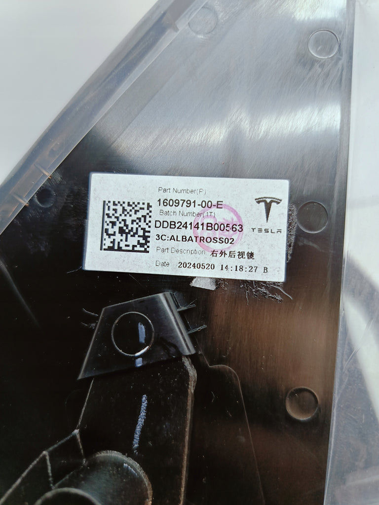 TESLA MODEL Y MY 20- LUSTERKO ZEWNĘTRZNE PRAWE 13 PIN NOWE EU 1609791-00-E