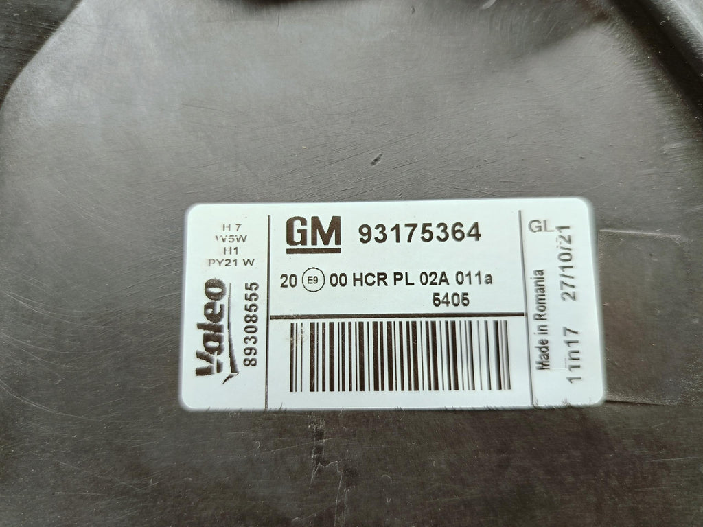 OPEL MERIVA A 03- SCHEINWERFER LINKS VORNE STANDARD H1 H7 93175364