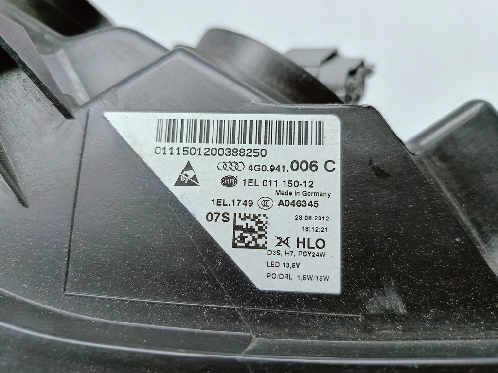 Audi A6 C7 11- LAMPA PRAWA PRZÓD XENON+LED NIESKRETNA EU 4G0941006C