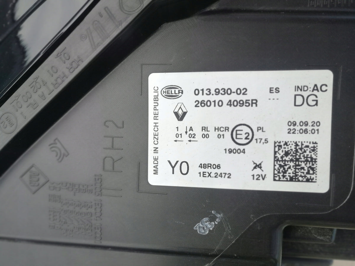 Renault Captur II 19- Leuchte Vorne Rechts Scheinwerfer Full LED 260104095R — Foto 13 von 13